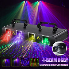 dj Light Pattern Projector DMX 4 Lens RGB Beam Laser Lights Party Stage Lighting