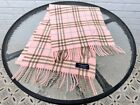 Burberry Scarf Women’s Lambswool House Check Pattern Pink $450