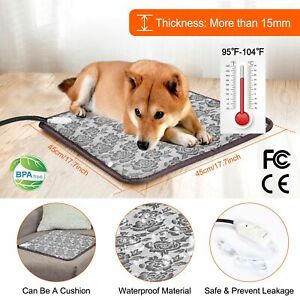 Pet Heated Warmer Bed Waterproof Pad Puppy Dog Bed Cat Mat Electric Heating Mat