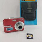 Samsung S760 Digital Camera 7.2MP 5x Digital Zoom Red + SD Card & Case  Tested