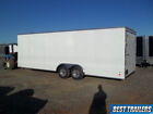 2023 Covered 8 x 24 white cargo enclosed carhauler trailer 10k GVWR 8.5 x 24