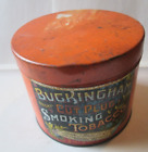 New ListingOLD Buckingham Bright Cut Plug Smoking Tobacco Tin John J. Bagley & Co. ANTIQUE