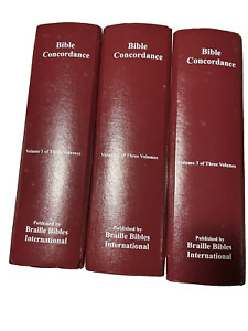 New ListingBraille Bible Concordance to the New & Old Testaments 3 Volume Set Braille Bible