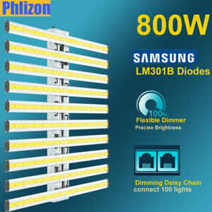 Phlizon 800W Samsung LED Grow Light Bar Full Spectrum Indoor Hydroponics Flower