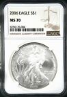 2006 $1 American Silver Eagle - NGC MS70