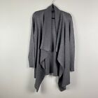 Torrid Gray Silver Metallic Drape Cardigan Sweater Size 2X Lurex Open Front