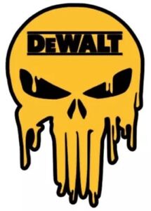 Dewalt Tools Vinyl Decal Punisher Drip   6-7” Any Color For Toolbox