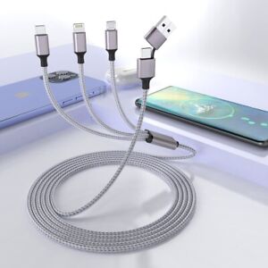 Multi 5 in 1 Universal USB C Fast Charging Cable 10FT/3M Long iPhone Charger