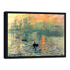 New ListingFramed Canvas Print Monet Painting Repro Wall Art Home Decor Sunrise Picture