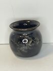 Studio Pottery Vase - Small - Black/brown Glaze - Signed