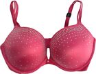 Victoria’s secret bra Very Sexy Push Up Pink Rhinestones Size 36 DD NWT