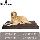 SheSpire Brown Orthopedic Memory Foam Dog Bed Super Soft Pet Mattress M/L/XL/XXL