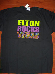 Elton John Rocks Las Vegas Red Piano 2004 black T-shirt NEW w/tag XL men's