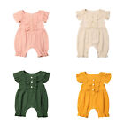 Newborn Summer Baby Girls Ruffles Rompers Infant Girls Jumpsuit Playsuit Clothes