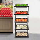 5-layer Market Retail Display Rack 5 Shelf Merchandiser Fruit Vegetable Basket