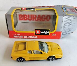 Bburago 1/43 Italian Diecast Model Car: Ferrari Testarossa, Yellow #4157 (d693)