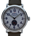 Men's 41mm Shinola Runway Argonite-1069 Detroit White Dial Watch! S0110000194!