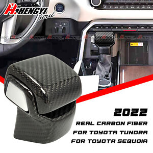 Real Carbon Fiber Gear Shift Knob Lever Stick For 2022-24 Toyota Tundra Sequoia (For: Toyota)