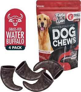 Water Buffalo Horn Dog Chew 4 Pack - Small 4