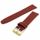 Rich Burgundy Stitched Leather Watch Strap - Men's 16mm to 20mm Wide - Style C88