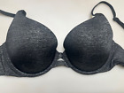 Victoria’s Secret Perfect Shape Charcoal Gray 36B padded push-up Bra gently used