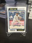 2023 Topps Heritage Oswald Peraza RC Real One Auto Blue Ink Rookie Yankees OPA