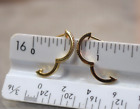 Vintage 14K Gold Mini Huggie Hoop Diamond Earrings