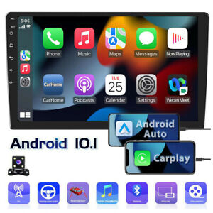10.1” 2 Din Car Stereo Android 12 Apple CarPlay GPS WiFi Touch Screen Radio Play