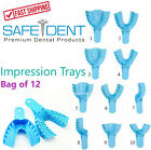 Dental Impression Trays Perforated Plastic Disposable (CHOOSE SIZE) 12 Trays/Bag