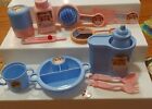 12 PC. Lot Of LISSI DOLL ACCESSORIES Dishes Baby Bottle Hair Care More Pink Blue