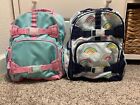 Pottery Barn Kids Girl Large Backpack in Blue Rainbow