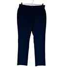 Chico's Womans 2.5R 14 Pants Bridget So Straight Leg Knit Comfort Waist Blue