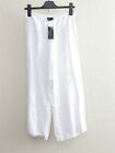 New with Tags Fenini White Wide Leg Linen Pants Clare Swan Design Women's M
