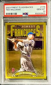 New Listing💎Ted Williams 2023 Finest Flashbacks Franchises RARE GOLD SP Red Sox PSA 10💎