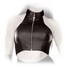 Ledapol - Real Leather Stand up Collar Bustier/Top With Zip IN Various Colours