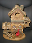 Wooden Treehouse Bird House EUC 13