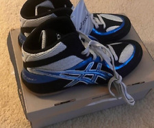 Asics Size 9 Wrestling Shoes Black/Grey/Blue New In Box