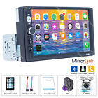 Single 1 DIN Unit 7 Inch Car Stereo HD Touch Screen BT Phone Link Radio USB+Cam
