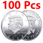 100PC Liberty EAGLE Silver Plated Commemorative Coin 2024 President Donald Trump