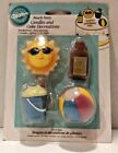 Vintage Wilton Beach Party Cake Toppers Candles Decorations Party 1999 Sun Ball