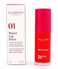Clarins Water Lip Stain 01 ROSE WATER 0.2 fl oz. New
