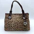 Brighton Leopard Animal Print Small Purse Handbag Satchel Leather Handles