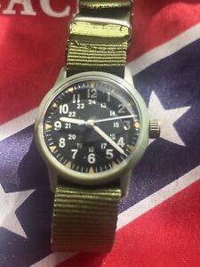 WESTCLOX  Vietnam  Army Wrist Watch with Khaki  Band
