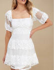 Free People Be Your Baby White Lace Babydoll Dress-Size Medium