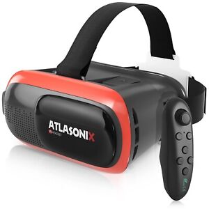 VR Headset for Phone with Controller | Virtual Reality Game System Red