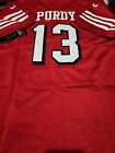 Nwt Youth Customized Jersey 49ers #13 Brock Purdy Size M Color Red *new