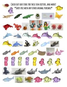 Lego Water Animals for Minifig Hermit Crab,Seal,Angler,Whale,dolphin,sea horse +