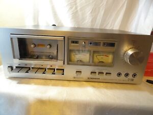 VINTAGE PIONEER CT-F500 STEREO CASSETTE TAPE DECK SILVER FACE WORKS SEE DESC