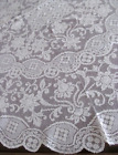 Fine Quality~Vintage Handmade Filet Net Lace Round Tablecloth Parlor Tea 70