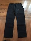 Vintage Carhartt Double Knee Black Pants Size 34 34 Loose Made In USA NWOT